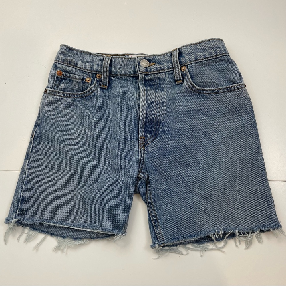 Re/Done Light Blue Denim Jean Shorts